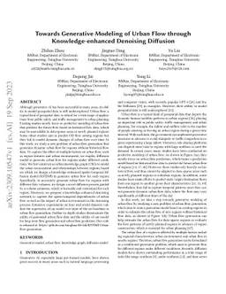 Towards Generative Modeling of Urban Flow through Knowledge-enhanced
  Denoising Diffusion