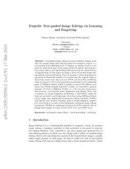 Forgedit: Text Guided Image Editing via Learning and Forgetting