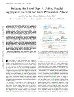 Bridging the Spoof Gap: A Unified Parallel Aggregation Network for Voice
  Presentation Attacks