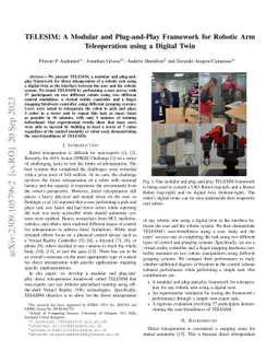TELESIM: A Modular and Plug-and-Play Framework for Robotic Arm
  Teleoperation using a Digital Twin