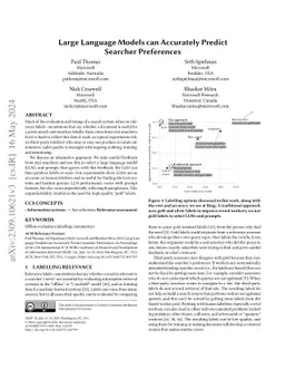 Large language models can accurately predict searcher preferences