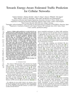 Towards Energy-Aware Federated Traffic Prediction for Cellular Networks
