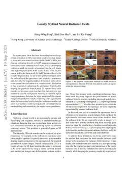 Locally Stylized Neural Radiance Fields