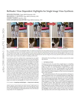 ReShader: View-Dependent Highlights for Single Image View-Synthesis