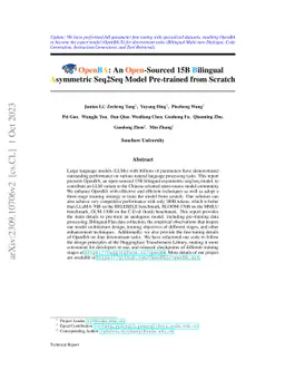OpenBA: An Open-sourced 15B Bilingual Asymmetric seq2seq Model
  Pre-trained from Scratch