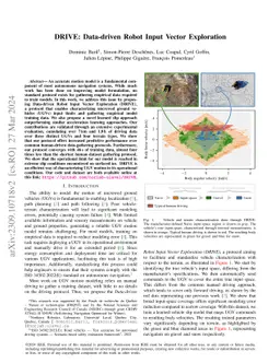 DRIVE: Data-driven Robot Input Vector Exploration