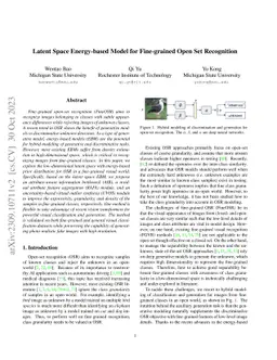 Latent Space Energy-based Model for Fine-grained Open Set Recognition