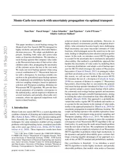 Monte-Carlo tree search with uncertainty propagation via optimal
  transport