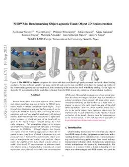 SHOWMe: Benchmarking Object-agnostic Hand-Object 3D Reconstruction