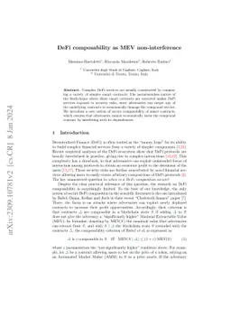 DeFi composability as MEV non-interference
