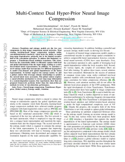 Multi-Context Dual Hyper-Prior Neural Image Compression