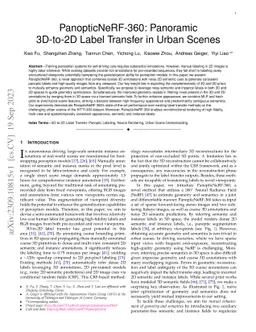 PanopticNeRF-360: Panoramic 3D-to-2D Label Transfer in Urban Scenes