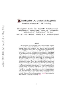 SlimPajama-DC: Understanding Data Combinations for LLM Training