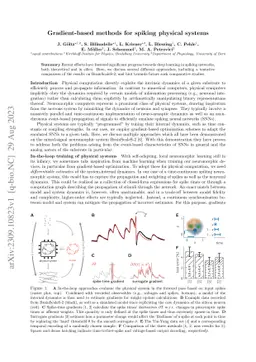 Gradient-based methods for spiking physical systems