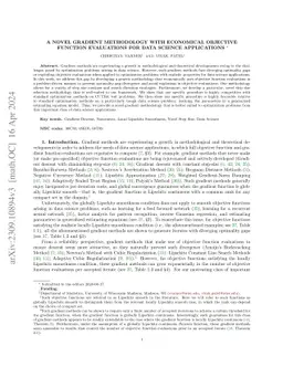 A Novel Gradient Methodology with Economical Objective Function
  Evaluations for Data Science Applications