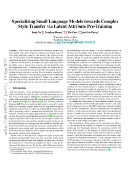 Specializing Small Language Models towards Complex Style Transfer via
  Latent Attribute Pre-Training