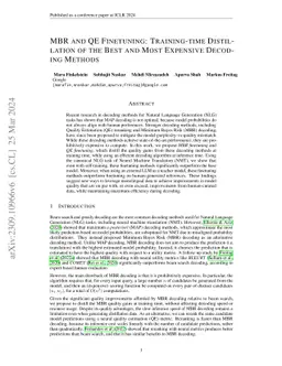 MBR and QE Finetuning: Training-time Distillation of the Best and Most
  Expensive Decoding Methods