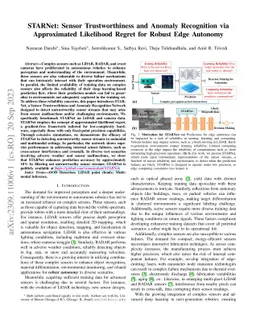 STARNet: Sensor Trustworthiness and Anomaly Recognition via Approximated
  Likelihood Regret for Robust Edge Autonomy