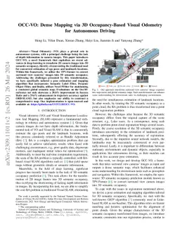 OCC-VO: Dense Mapping via 3D Occupancy-Based Visual Odometry for
  Autonomous Driving