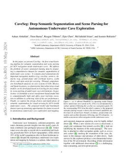 CaveSeg: Deep Semantic Segmentation and Scene Parsing for Autonomous
  Underwater Cave Exploration