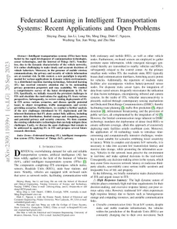 Federated Learning in Intelligent Transportation Systems: Recent
  Applications and Open Problems