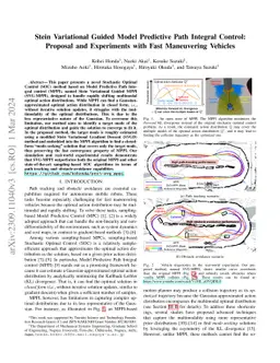 Stein Variational Guided Model Predictive Path Integral Control:
  Proposal and Experiments with Fast Maneuvering Vehicles