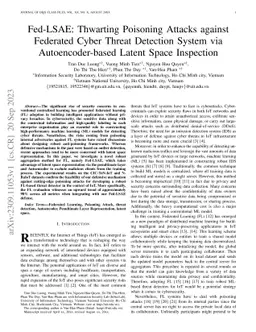 Fed-LSAE: Thwarting Poisoning Attacks against Federated Cyber Threat
  Detection System via Autoencoder-based Latent Space Inspection