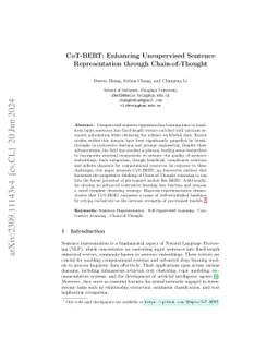 CoT-BERT: Enhancing Unsupervised Sentence Representation through
  Chain-of-Thought