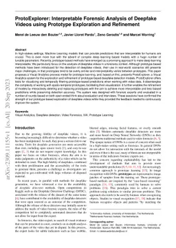 ProtoExplorer: Interpretable Forensic Analysis of Deepfake Videos using
  Prototype Exploration and Refinement
