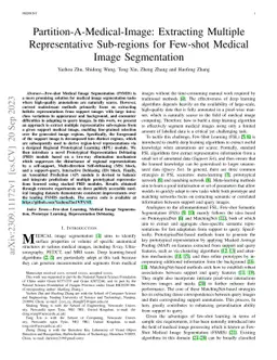 Partition-A-Medical-Image: Extracting Multiple Representative
  Sub-regions for Few-shot Medical Image Segmentation