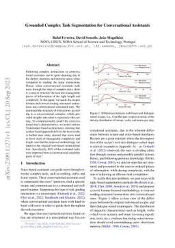 Grounded Complex Task Segmentation for Conversational Assistants
