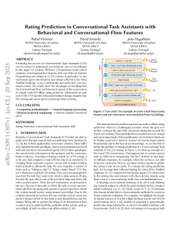 Rating Prediction in Conversational Task Assistants with Behavioral and
  Conversational-Flow Features