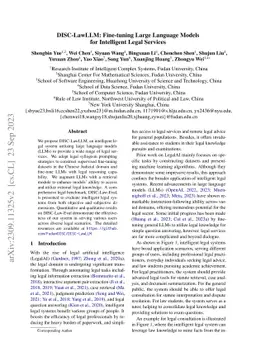 DISC-LawLLM: Fine-tuning Large Language Models for Intelligent Legal
  Services