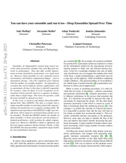 You can have your ensemble and run it too -- Deep Ensembles Spread Over
  Time