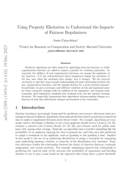 Using Property Elicitation to Understand the Impacts of Fairness
  Regularizers