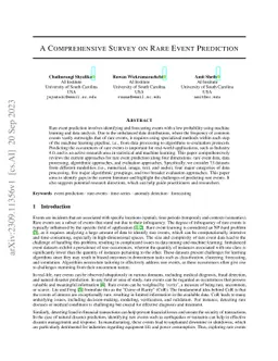A Comprehensive Survey on Rare Event Prediction