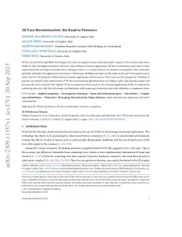 3D Face Reconstruction: the Road to Forensics