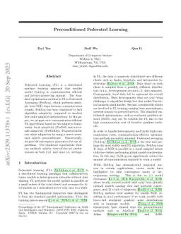 Preconditioned Federated Learning