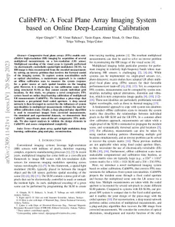 CalibFPA: A Focal Plane Array Imaging System based on Online
  Deep-Learning Calibration