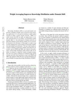 Weight Averaging Improves Knowledge Distillation under Domain Shift
