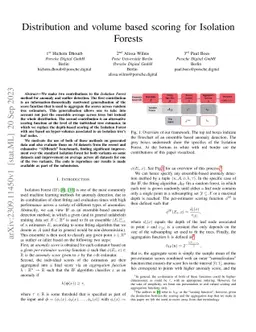 Distribution and volume based scoring for Isolation Forests