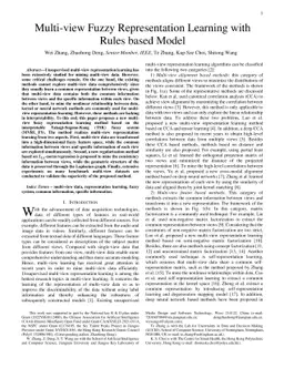 Multi-view Fuzzy Representation Learning with Rules based Model