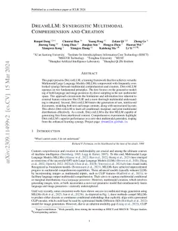 DreamLLM: Synergistic Multimodal Comprehension and Creation