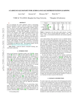 A Large-scale Dataset for Audio-Language Representation Learning