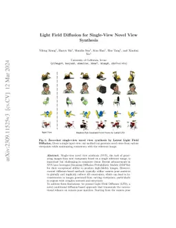 Light Field Diffusion for Single-View Novel View Synthesis