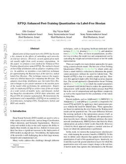 EPTQ: Enhanced Post-Training Quantization via Label-Free Hessian