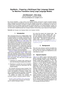 SignBank+: Preparing a Multilingual Sign Language Dataset for Machine
  Translation Using Large Language Models