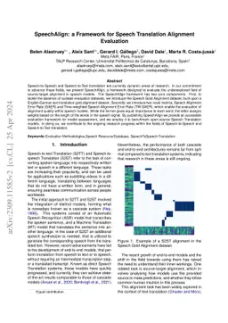 SpeechAlign: a Framework for Speech Translation Alignment Evaluation