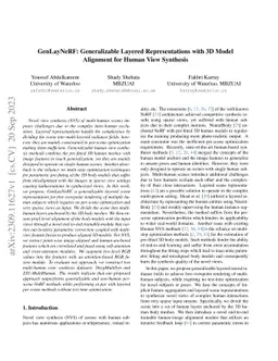 GenLayNeRF: Generalizable Layered Representations with 3D Model
  Alignment for Multi-Human View Synthesis