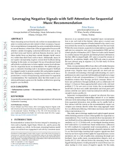 Leveraging Negative Signals with Self-Attention for Sequential Music
  Recommendation